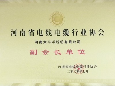 河南省電(diàn)線(xiàn)電(diàn)缆行业协会副会長(cháng)单位